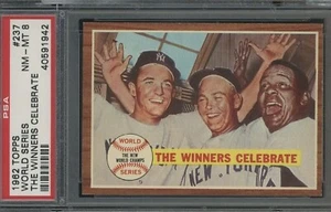 1962 Topps World Series #237 PSA 8 NM-MT The Winners Celebrate Yankees CENTERED - Picture 1 of 1