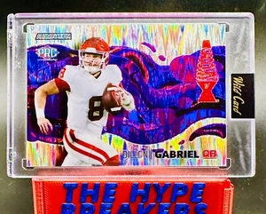 /15 Dillon Gabriel Silver SHOCK 2023 WILD CARD ALUMINATION GROOVIN Purple Browns - Picture 1 of 2
