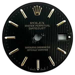 Genuine Rolex Oyster Perpetual Datejust 26mm Tapestry Dial Black & Gold 6917 - Picture 1 of 4