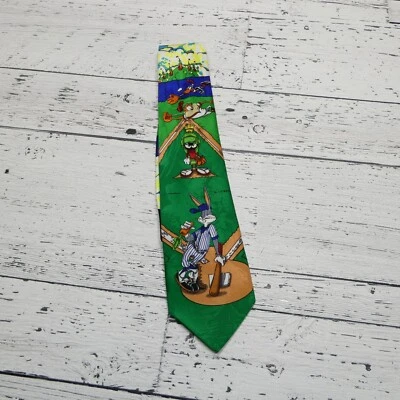 复古 Looney Tunes Mania Tie 1993 Bugs Bunny 棒球 Taz Melvin — 第 1/4 张图片