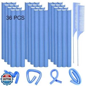 36 Flexi Rods Hair Rollers, Flexible Foam Curling Rods for Long and Short Hai - Picture 1 of 5