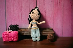 Hand Crocheted Jasmine Inspired Amigurumi Doll Plush Toy - Picture 1 of 9