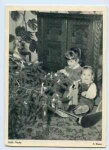 Y1607/ Weihnachten Heiligabend Kinder Schaukelpferd AK ca.1955