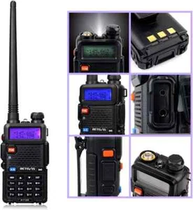 Retevis RT5R Walkie Talkie Professional, Dual Band 2 Way Radio Long Range 6 pack - Afbeelding 1 van 8