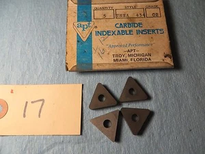 4 New Apt Carbide Indexable Inserts TNMA 434 Grade C2 USA *17* - Picture 1 of 3