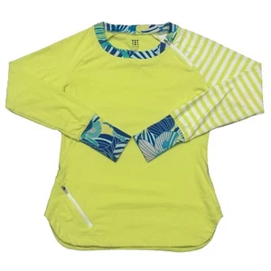 Title Nine Long Sleeve Rash Guard Swim Top Lime Green Womens Sz S Athleisure - Picture 1 of 13