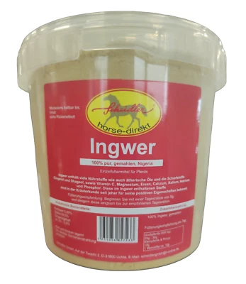 Horse-direkt Ingwer aus NIGERIA 900g - Pulver 100% rein für Pferde, Ponys - Bild 1 von 4