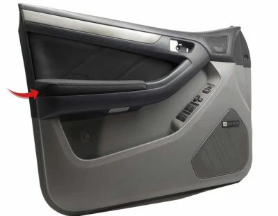 适用于 2003 - 2009 丰田 4Runner PVC 皮革前扶手门板盖黑色 — 第 1/4 张图片