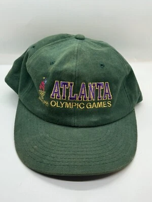 DE COLECCIÓN 1996 Juegos Olímpicos de Atlanta Logo Bordado MUY RARO GORRA CAMPEÓN VERDE Foto 1 de 4