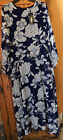 NWT ~ZEAGOO Boho Inspired Dress w/Blue & White Floral Print~  Size XXL