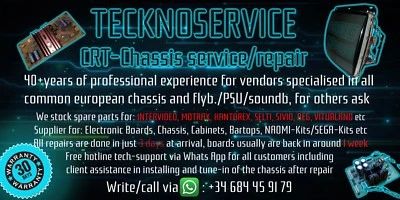 SERVICIO DE REPARACIÓN DE CHASIS HANTAREX - INTERVIDEO - SELTI - NANAO - SANWA  - Imagen 1 de 4