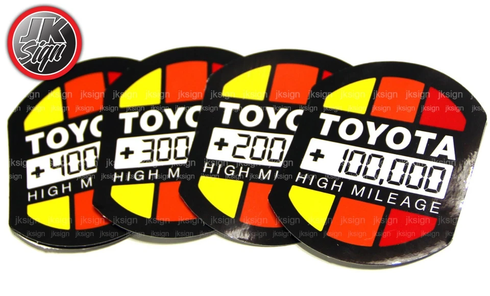 Calcomanía adhesiva troquelada vintage de alto kilometraje para TOYOTA FJ CRUISER 4Runner TACOMA Foto 1 de 2