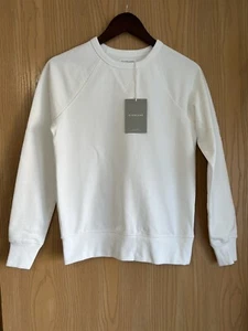 Everlane The Unisex French Terry Crew Sweatshirt White Size XXXS NWT - Picture 1 of 7