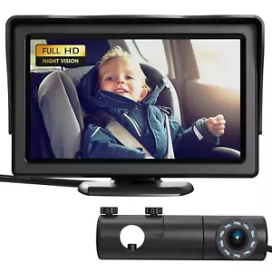 Baby Car Camera, HD Display Baby Car Mirror with Night Vision Feature, 4.3 Inch - Picture 1 of 12