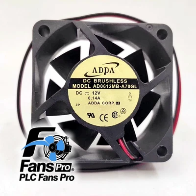 1PCS Brand New ADDA 6025 AD0612MB-A70GL DC12V 0.14A 6CM 2-Wire Axial Cooling Fan - Image 1 of 3