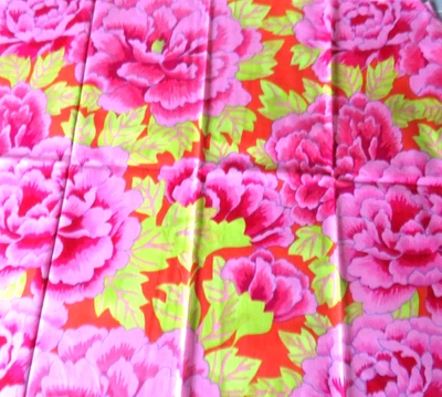 KAFFE FASSETT KIMONO ORANGE BRIGHT GP33     1/2 yard        original issue - Image 1 of 4