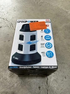 Bell + Howell 4-Outlets / 6 USB Spin Power - The Ultimate Smart Charging Station - Picture 1 of 5