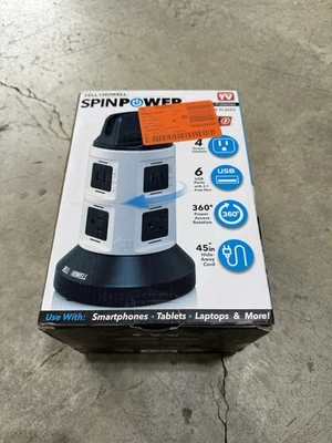 Bell + Howell 4-Outlets / 6 USB Spin Power - The Ultimate Smart Charging Station - Image 1 of 4