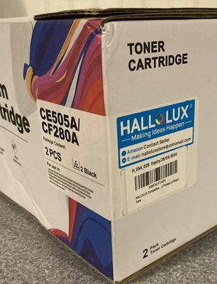 2 Pack Box Black ValueToner Toner Ink Cartridge CE505A/CF280A - Image 1 of 3