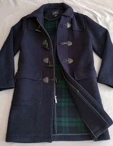 Brooks Brothers Duffle Coat Navy Blue Horn Toggle Wool Jacket Men’s Small - Picture 1 of 20