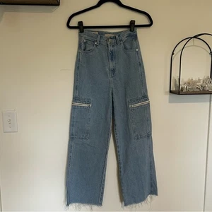 Jeans Levi’s High Sueltos Premium Pierna Ancha Carga Estilo Utilitario Cremallera Bolsillo 23 - Imagen 1 de 9