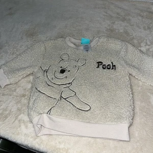 Disney Baby Winnie the Pooh Sherpa Fleece Pullover Sweater 12M Great Condition - Picture 1 of 5