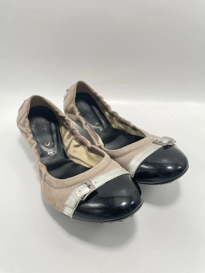 Tods 麂皮绒帽头驾驶 Mocs 平底鞋 38.5 码 — 第 1/4 张图片