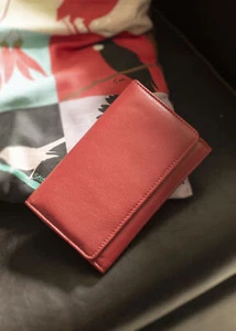 Real Leather Multiple Card RFID Blocking Soft Purse Ladies Women's Wallet - Picture 1 of 15