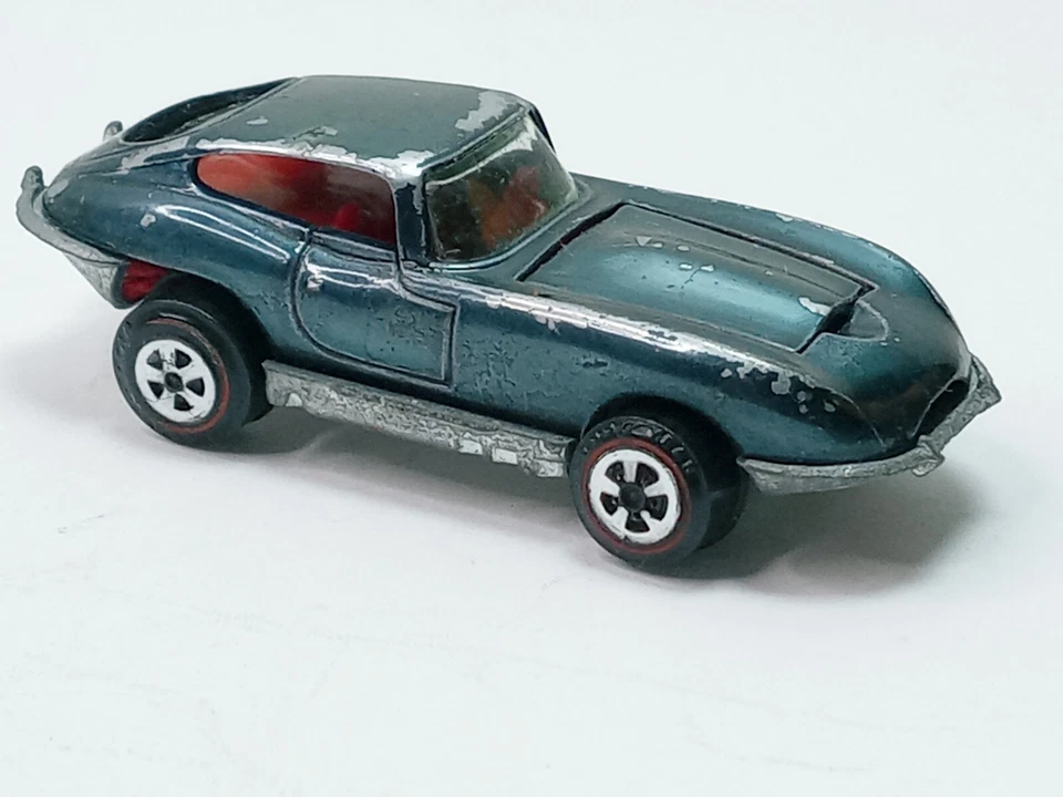 Topper Johnny Lightning 1969 personalizado Jaguar XKE azul vintage Foto 1 de 4