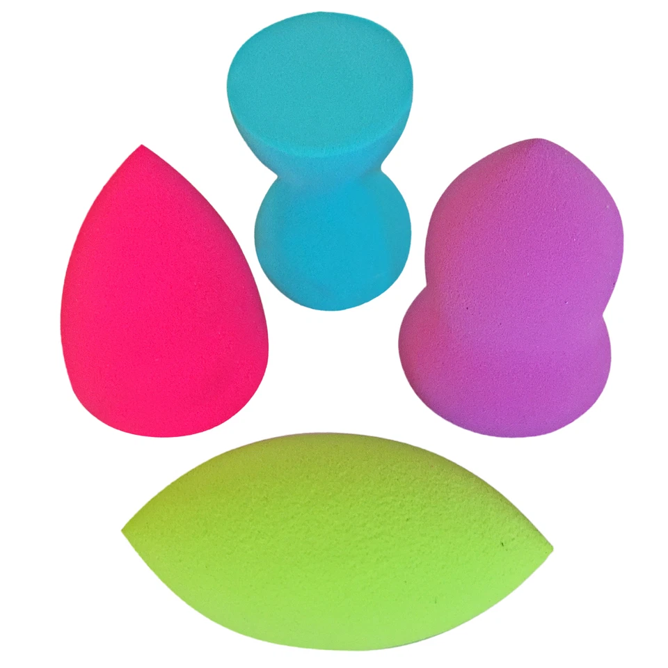 Licuadoras de esponja PRO Beauty: Juego de esponjas de maquillaje de forma única de 4 piezas *Distribuidor exclusivo Foto 1 de 4