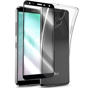 Anti-Scratch Tempered Glass Screen Protector Soft Slim TPU Case f LG K40 X420QM - Picture 1 of 1
