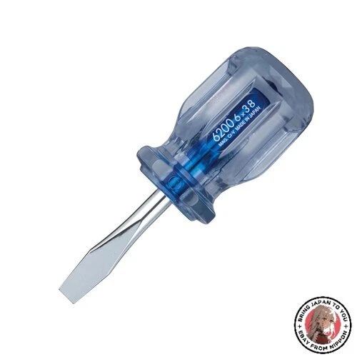 NEW VESSEL Crystaline Screwdriver (Stubby Type) -6 x 38 6200 - Image 1 of 1