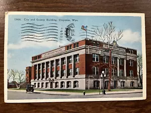 City & County Building, Cheyenne, Wyoming WY Postcard ~ Posted - Picture 1 of 2