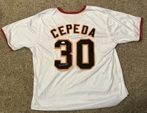 Orlando Cepeda Signed Autographed Jersey JSA Authenticated White The Baby Bull - Picture 1 of 5
