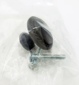 BP53001-FB Metalloberflächen Knopf Seil flach schwarz, 1-3/16 Zoll Durchmesser 4er-Pack - Bild 1 von 2