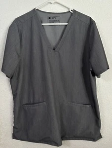 Figs Technical Collection Scrub Top Mens 2XL Gray Short Sleeve Medical Nurse - Picture 1 of 6