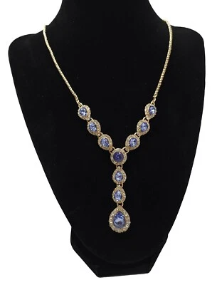 Nuevo Collar Charter Club Cristal y Piedra Lariat 17 pulgadas + Extensor de 2 pulgadas Nuevo T Foto 1 de 3