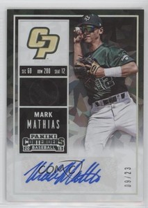 2015 Panini Contenders College Ticket Cracked Ice /23 Mark Mathias #41.1 Auto