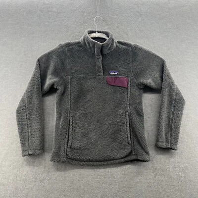 Patagonia Mujer Talla S Gris Sherpa Medio Tsnap Jersey Chaqueta Anorak Foto 1 de 4