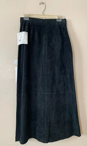 Stan Herman Studio, Falda Forrada Cuero Negro Lavable Genuino Forrada Talla 8 - Imagen 1 de 8