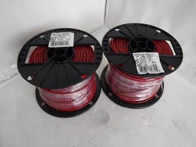 (2) Republic Wire E167612 16 Awg 26 stranded  TFFN Fixture Wire Red (500' Each) - Image 1 of 3