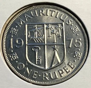 elf Mauritius 1 Rupee 1975 Elizabeth II - Picture 1 of 2