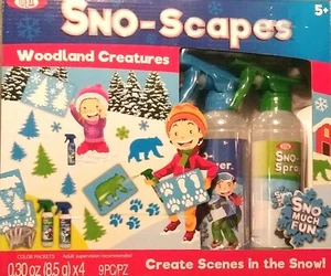 Sno-Scapes Blue & Green Stencil Snow Kit Woodland Creatures Snow Craft Kit * New - Picture 1 of 5
