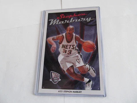 MINT 1990's STEPHON MARBURY "THE DRIVE"  NEW JERSEY NETS ORIGINAL MINI POSTER Cover
