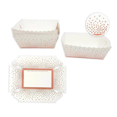 Kuchen Backformen 48 Stück, rosegold Punkte zum zusammenstecken Einweg Backform - Bild 1 von 3