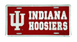 Indiana Hoosiers Red Aluminum License Plate - Picture 1 of 1