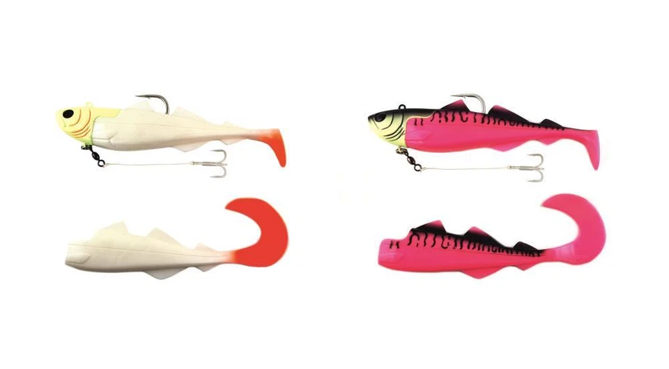 WESTIN Crazy Daisy Gummifisch Heilbuttköder, 180g u.300g Meeres-Shad Jig-Köder - Bild 1 von 4