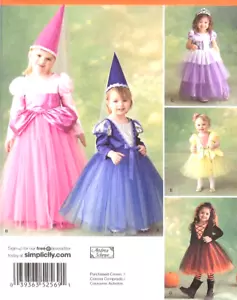 Disfraz de Princesa Hada PATRÓN Simplicidad 2569 Julieta ajuste Playpal talla 1/2 1 2 3 - Imagen 1 de 3