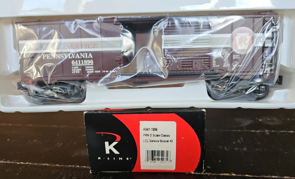 K-Line, O/O-27 Ga. PRR Pennsylvania Railroad LCL Service Box Car #K641-1896 (F7) - Image 1 of 4