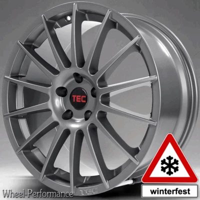 17 Zoll T7 Alufelgen 7x17 4x100 ET42 in grau für Dacia Lada Nissan Renault Smart - Bild 1 von 4